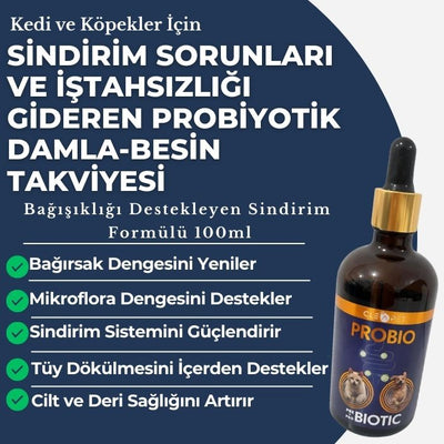 İştah Artırıcı-Sindirim Düzenleyici Probiyotik Damla 100ml - Kedi Köpek