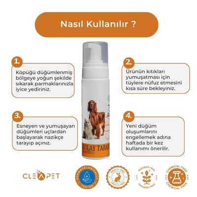 Kıtık ve Düğüm Önleyici, Kolay Tarama Etkili Onarıcı Kuru Köpük Şampuan – 200 ml