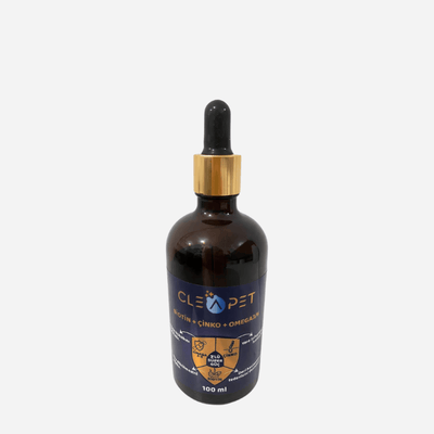 10'u 1 Arada Biotin Çinko Omega Damla 100ml - Tüy Dökülmesi Karşıtı-Kedi Köpek