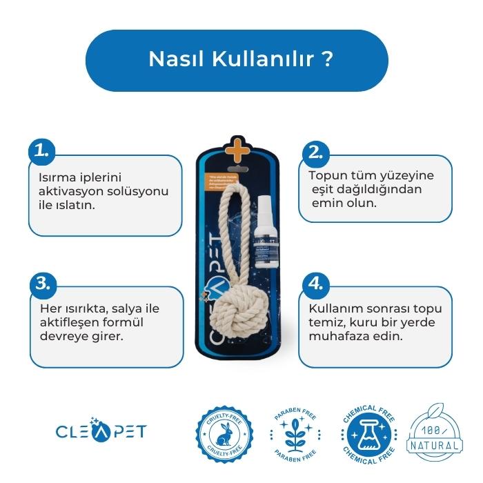 Kedi ve Köpek İçin Nano Gümüşlü Diş Tartar ve Ağız Kokusu Giderici Isırma Topu