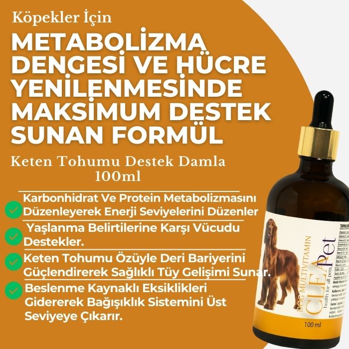 Köpek Multivitamin Destek Damla - Canlandırıcı - Tüy ve Deri Bakım 100ml