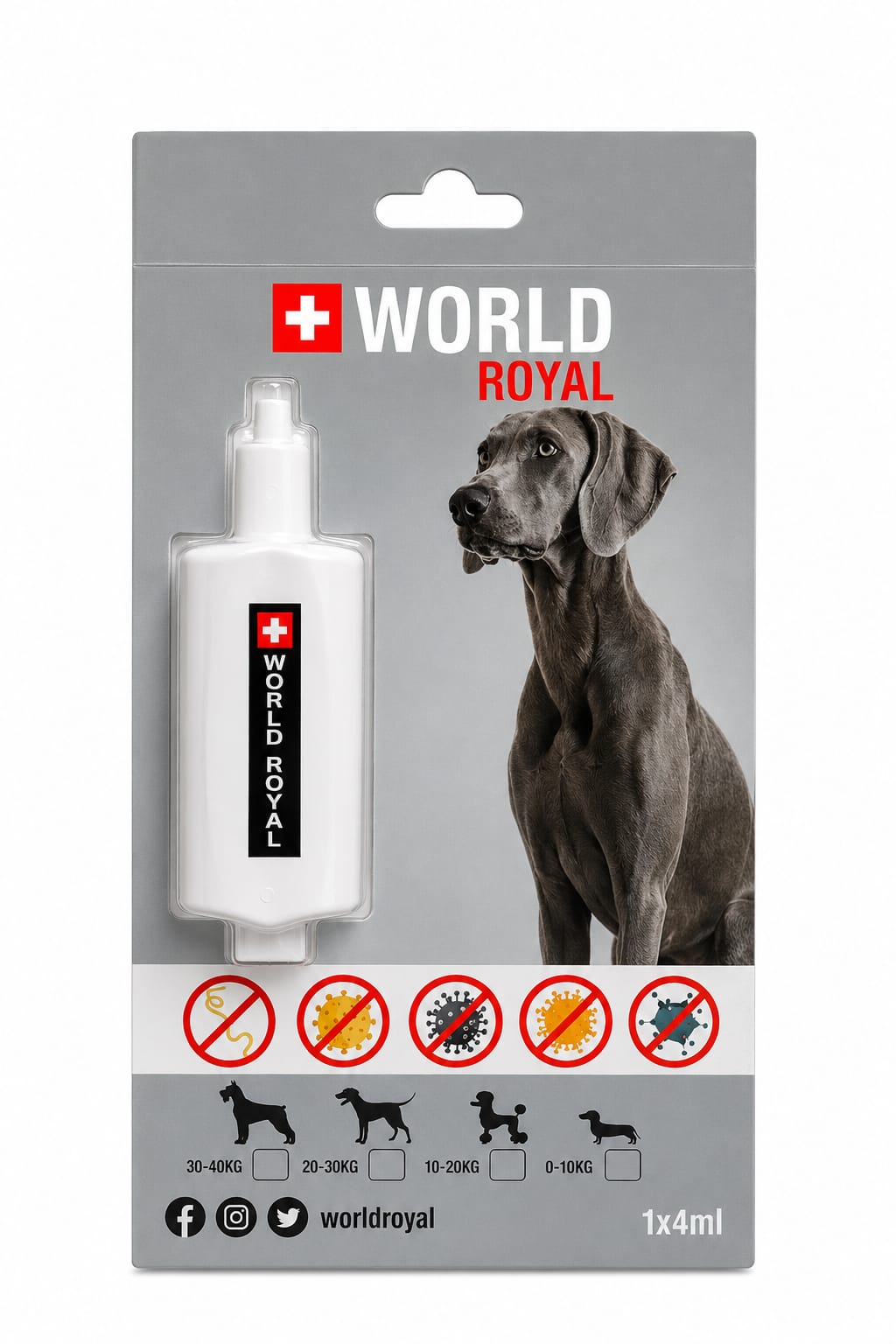 World Royal Köpek İç Parazit JELİ 4 ml
