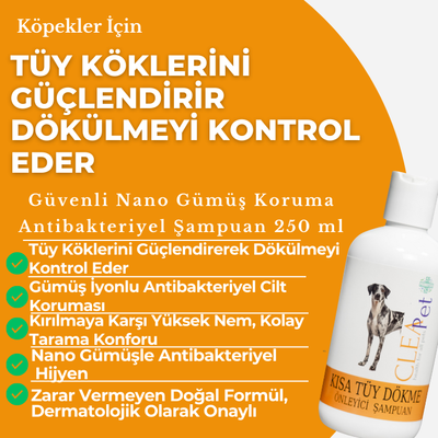 Kısa Tüy Dökülme Önleyici Nano Köpek Şampuanı – 250 ml
