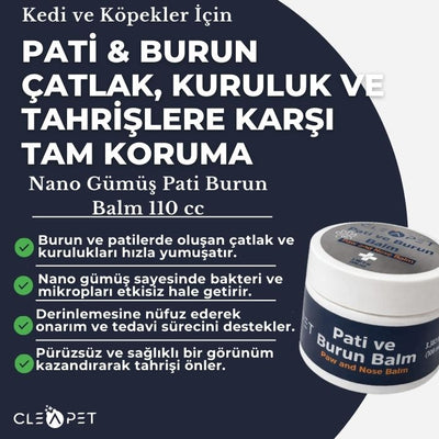 Pati ve Burun Çatlak, Kuruluk ve Tahrişlere Karşı Tam Koruma Balmı - Kedi ve Köpek 110 cc