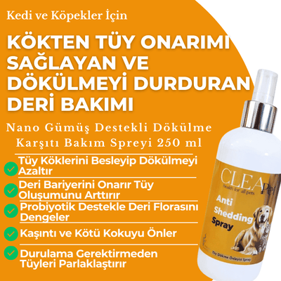 Kökten Tüy Dökülme Önleyici Sprey 250 ml-Deri Onarıcı-Kedi Köpek